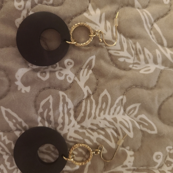 Rhinestone Bracelet & Wooden Earrings - Picture 2 of 7